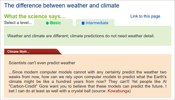 At a glance – The difference between weather and climate